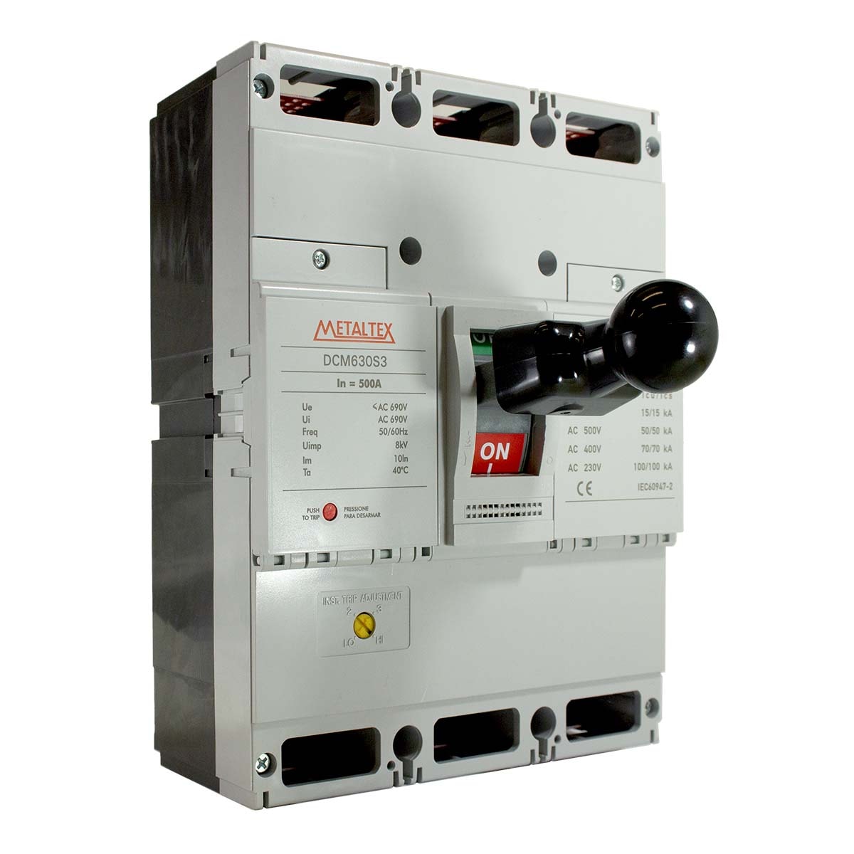 Disjuntor Caixa Moldada 100A 100kA DCM100S3-100A METALTEX