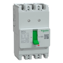 Disjuntor Caixa moldada 3 Polos Go Pact 125A 25Ka 220V-15Ka 380V Fixo G12E3F125 Schneider