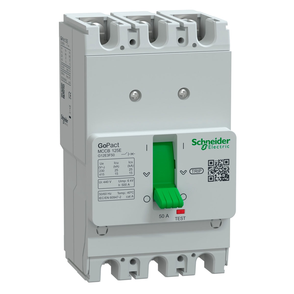 Disjuntor Caixa moldada 3 Polos Go Pact 125A 25Ka 220V-15Ka 380V Disjuntor Caixa moldada 3 Polos Go Pact 125A 25Ka 220V-15Ka 380V