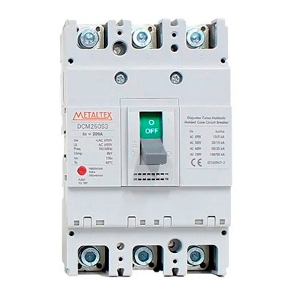 Disjuntor Caixa Moldada 3P 250A 100Ka 240V Metaltex