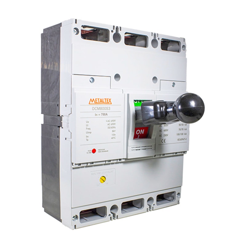 Disjuntor Caixa Moldada 3P 700A 100Ka 240V Metaltex