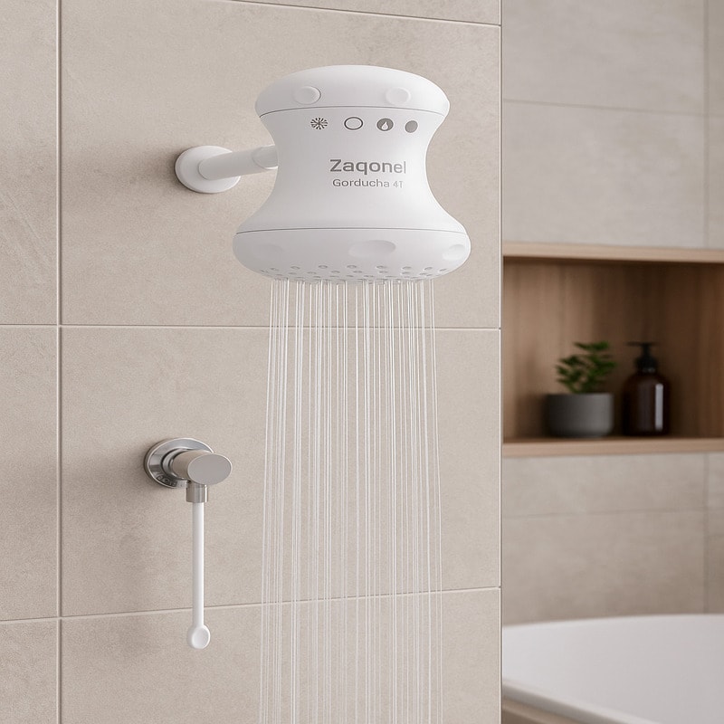 Ducha 4 Temperaturas Gorducha Branca 5450W 127V Zagonel