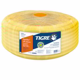 Eletroduto Corrugado Tigreflex 25mm 3/4" Amarelo 50m Tigre Eletroduto Corrugado Tigreflex 25mm 3/4" Amarelo 50m Tigre