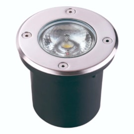 Embutido De Solo Led 10W 2700K Redondo Inox Bivolt Eletrorastro