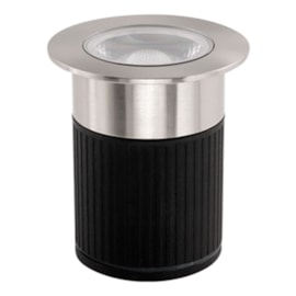 Embutido De Solo Led 5,0W 3000K 320Lm 30° Redondo Inox Ip67 Focco Bivolt Stella