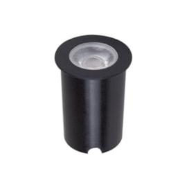 Embutido de Solo LED 7W Preto Luz Amarela Bivolt Romalux Embutido de Solo LED 7W Preto Luz Amarela Bivolt Romalux