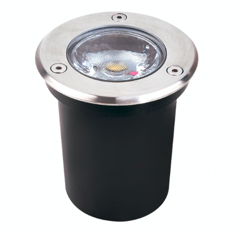 Embutido De Solo Led Redondo Inox 6,0W 2700K 300Lm Ip67 Bivolt Luminatti