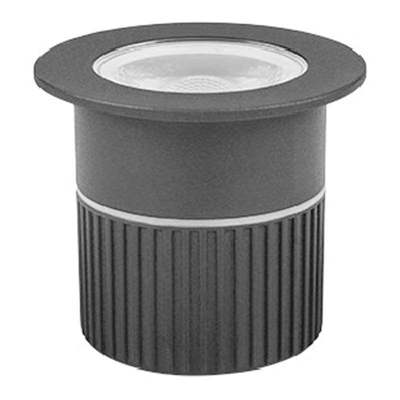 Embutido De Solo Led Redondo Preto 5,0W 3000K 320Lm 30° Focco Ip67 Bivolt Stella