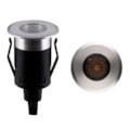 Embutido De Solo Led Way Up com Grade Redondo 1W 3000K Branco Quente Inox 45 Lumens Ip67 Bivolt STELLA