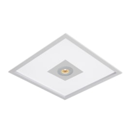 Embutido Magnum Quadrado Branco 50Cm 4 Lâmpadas E27 + 1 Lâmpada Par20 Usina