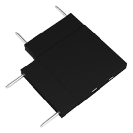 Emenda "L" Horizontal 90° Para Trilho Magnetico Preto Infinity Pix