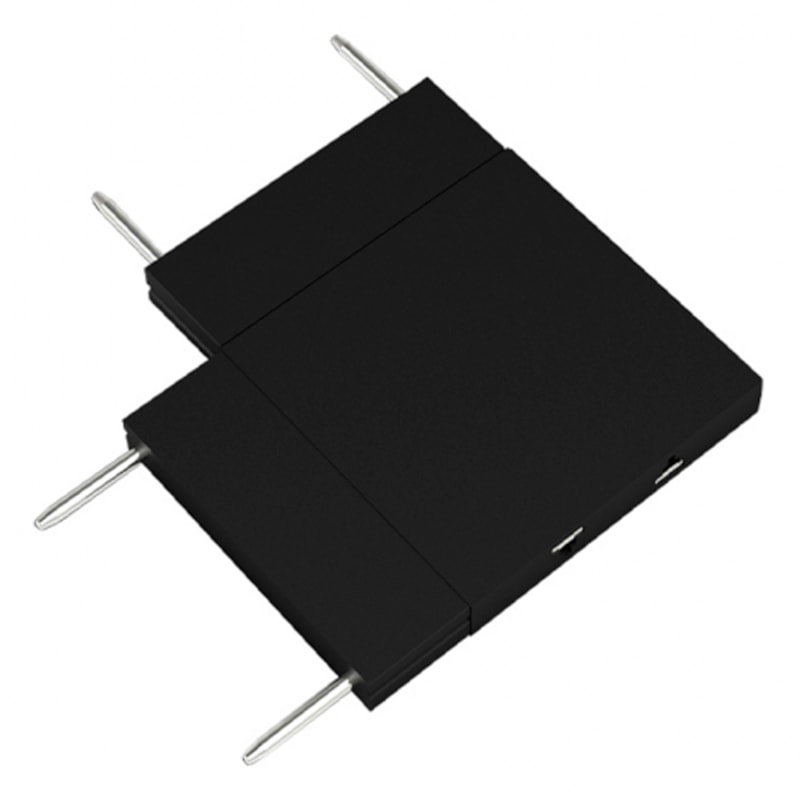 Emenda "L" Horizontal 90° Para Trilho Magnetico Preto Infinity Pix