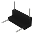 Emenda L Vertical 90° Para Trilho Magnetico Preto Infinity Pix