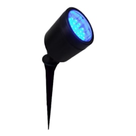 Espeto de Jardim LED 2W Luz Azul Preto Bivolt DNI Espeto de Jardim LED 2W Luz Azul Preto Bivolt DNI