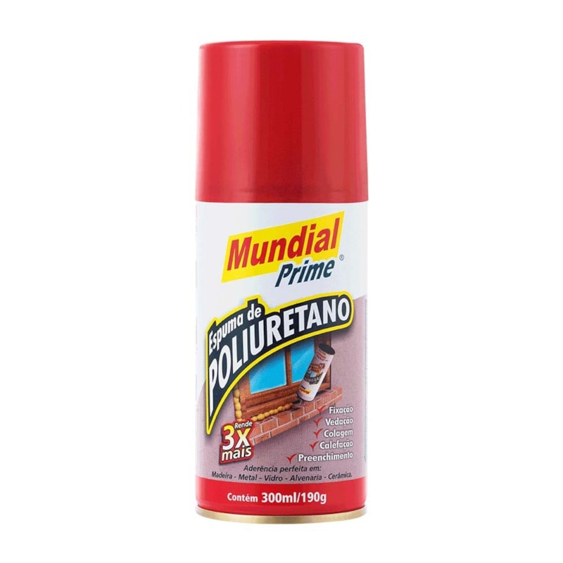 Espuma Expansiva De Poliuretano 300Ml/190G Mundial Prime