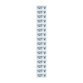 Etiqueta Adesiva 127V 5x25Cm Com 16 Unidades Sinalize