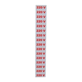 Etiqueta Adesiva 220V 5x25Cm Com 16 Unidades Sinalize