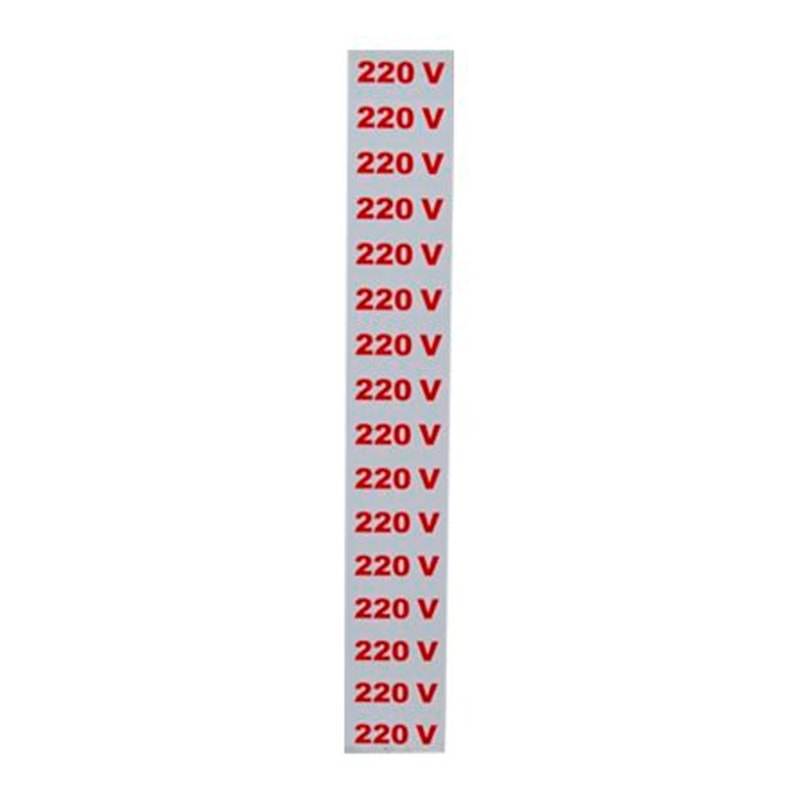 Etiqueta Adesiva 220V 5x25Cm Com 16 Unidades Sinalize