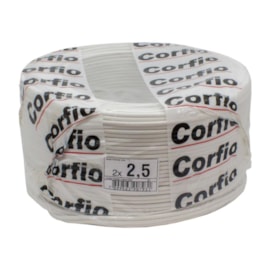 Fio Paralelo 2,50MM 100M Branco Corfio/Cobrecom Fio Paralelo 2,50MM 100M Branco Corfio/Cobrecom
