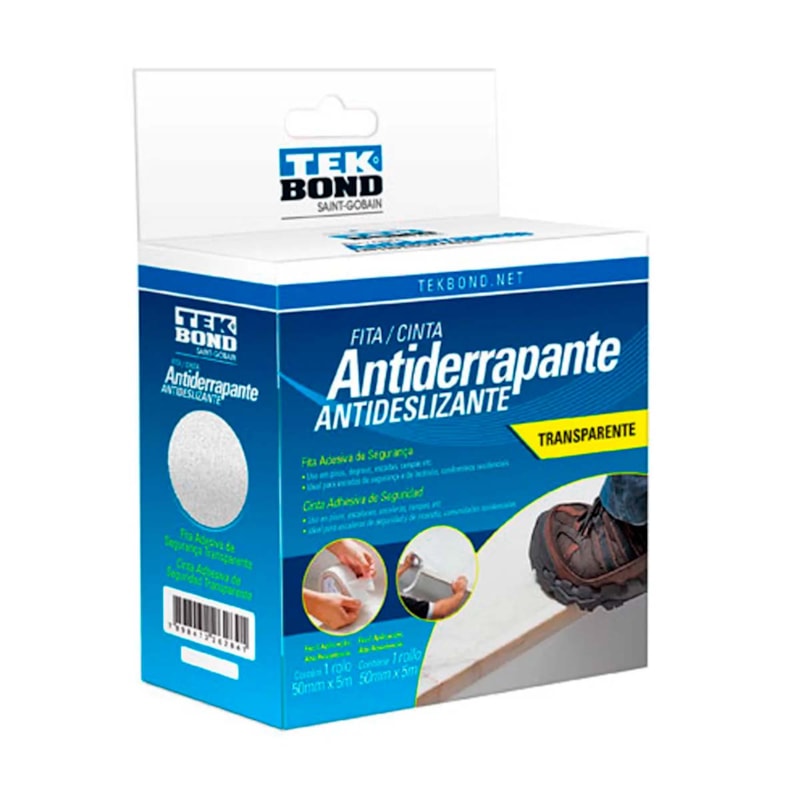 Fita Antiderrapante 50Mm X 5M Transparente Tek Bond