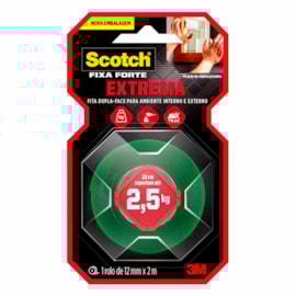 Fita Dupla Face Acrílica 12mm Rolo Com 2 Metros Extreme 3M