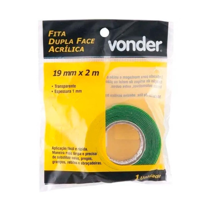 Fita Dupla Face Acrílica 19 mm X2M Vonder