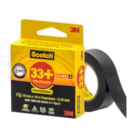 Fita Isolante 10M 19mm Preta Scotch 33+ 3M