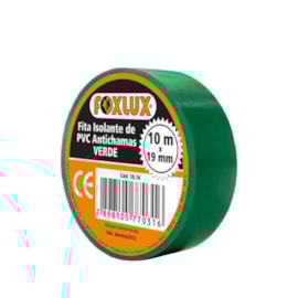 Fita Isolante 10m Verde Foxlux Fita Isolante 10m Verde Foxlux