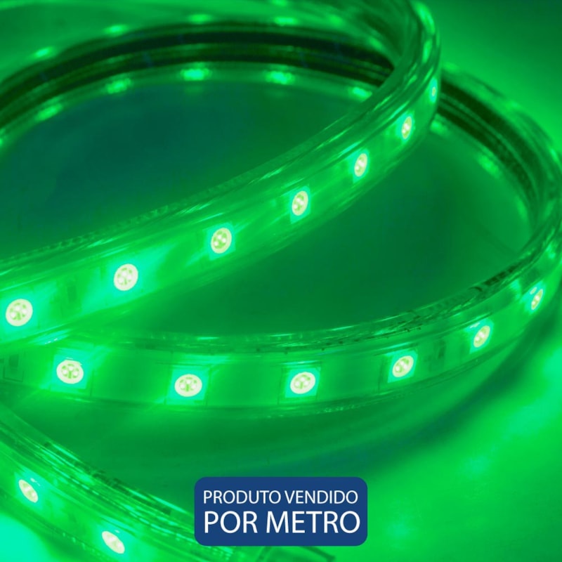 FITA LED 14.4W/M VERDE 127V 60LEDS/M IP65 14.4W/M VERDE VERDE IP65 127V ELETRORASTRO