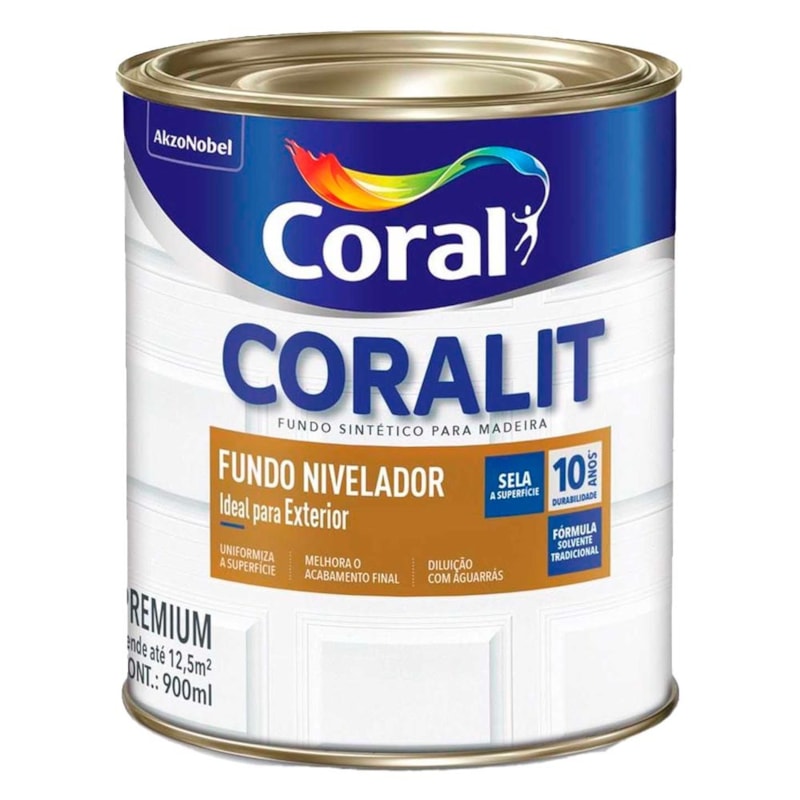 FUNDO SINTETICO NIVELADOR CORALIT BRANCO 900ML