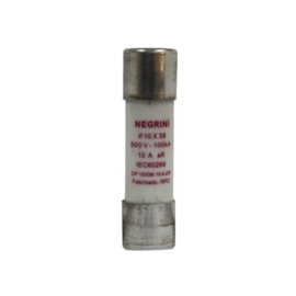 Fusível Cartucho 10x38 10A 500V Ultra Rápido AR Negrini Fusível Cartucho 10x38 10A 500V Ultra Rápido AR Negrini