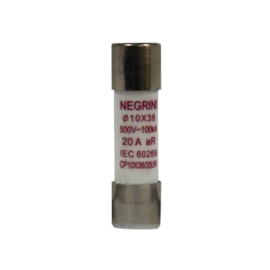 Fusível Cartucho 10x38 20A 500V Ultra Rápido AR Negrini Fusível Cartucho 10x38 20A 500V Ultra Rápido AR Negrini