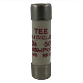 Fusível Cartucho 14,3X51mm 3A 500V GL/GG Com Retardo TEE