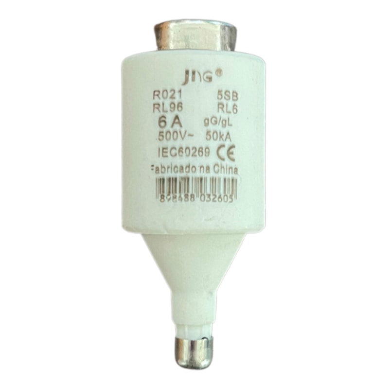 Fusível Diazed Gl/gg 6A Dz-dii Retardado Jng 50KA 500VCA Jng