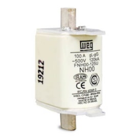 Fusível Nh00 Gl/Gg 100A FNH00-100u Retardado 10409888 WEG