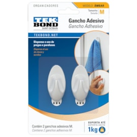 Gancho Adesivo Âmbar 1Kg Com 2 Unidades Tek Bond