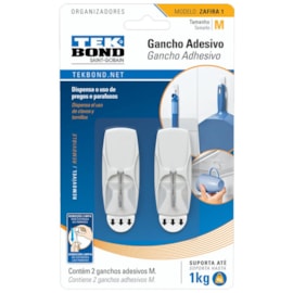 Gancho Adesivo Zafira 1Kg Com 2 Unidades Tek Bond