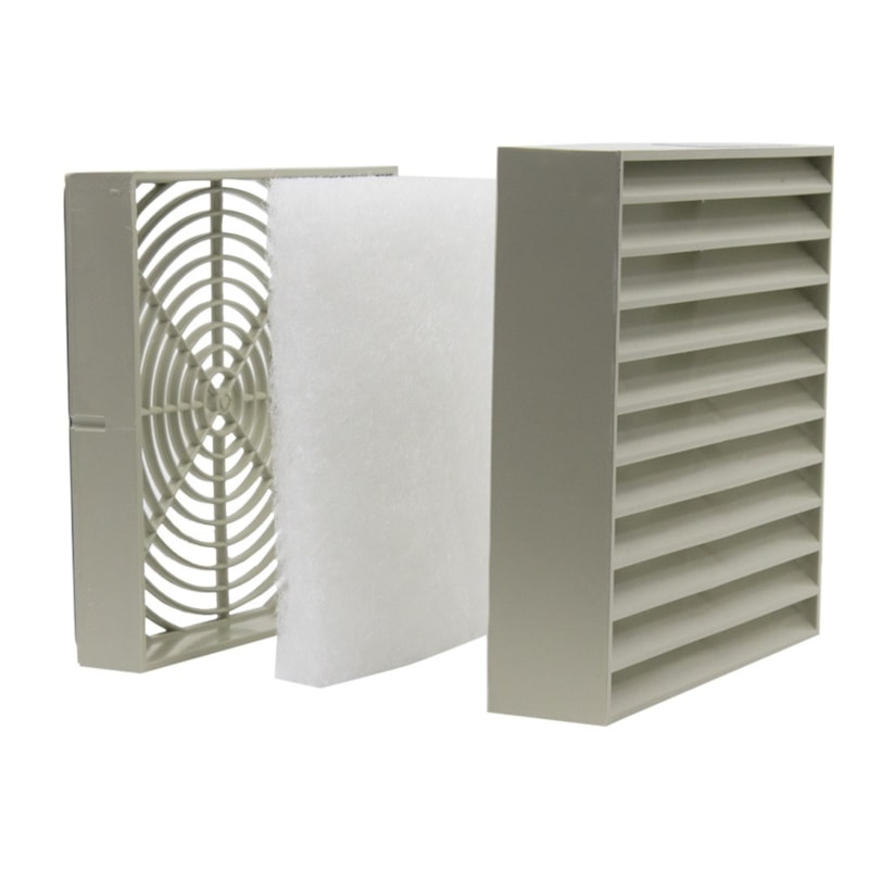 Grelha De Sobrepor Para Ventilador De Painel 120X120Mm Com Filtro IP54 Tasco