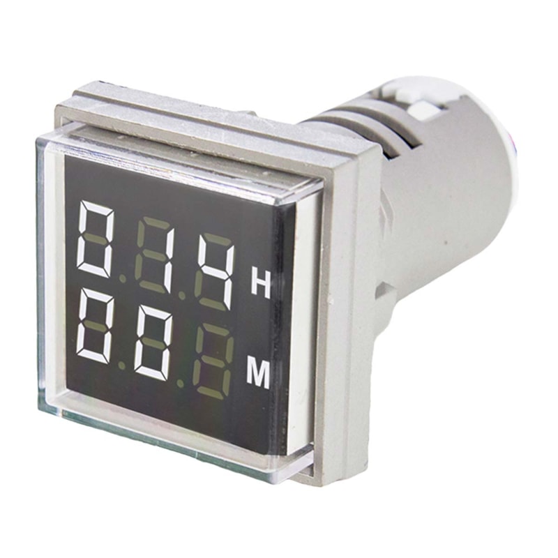 Horimetro Digital 3 Dígitos Id20H-W H/M 220/380Vca 22mm Metaltex