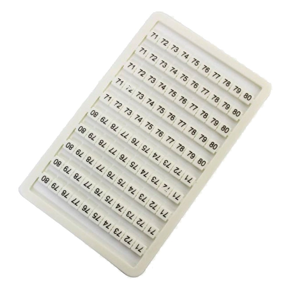 Identificador De Borne SAK 71-80 Cartela Com 100 Unidades MLB 71