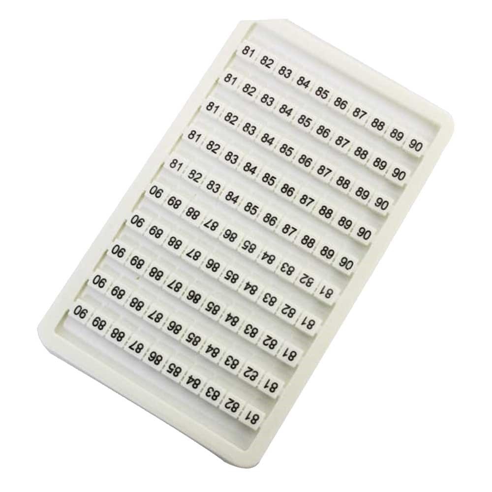Identificador De Borne SAK 81-90 Cartela Com 100 Unidades MLB 81