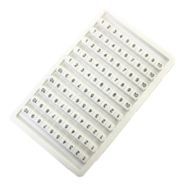 Identificador para Conector de Passagem 1-10 MLB 1-10 Cartela Com 100 unidades Metaltex