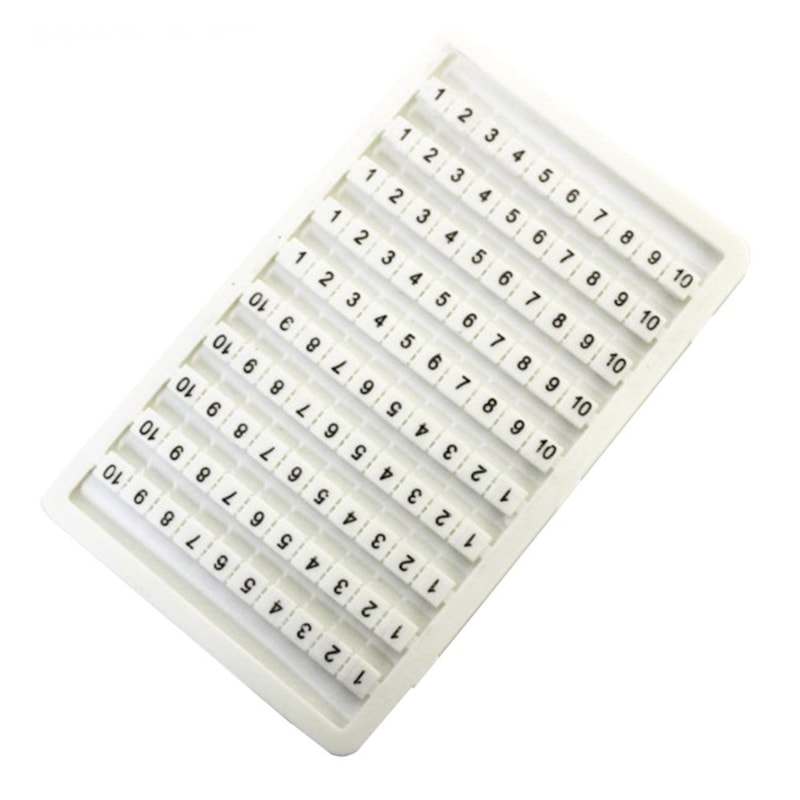 Identificador para Conector de Passagem 1-10 MLB 1-10 Cartela Com 100 unidades Metaltex