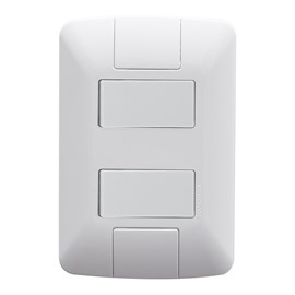 Interruptor Aria 2 Teclas Simples 4x2 com Placa Branco Tramontina