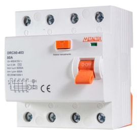 Interruptor Diferencial Residual 4p 80a 30ma 6ka DRC80-403 Metaltex