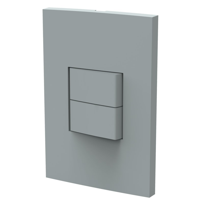 Interruptor Dubai 2 Teclas Simples Gris Matte Enerbras