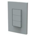 Interruptor Dubai 3 Teclas Simples Gris Matte Enerbras