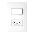 Interruptor Plus+ 1 Tecla Simples E Tomada 10A Branca Pial