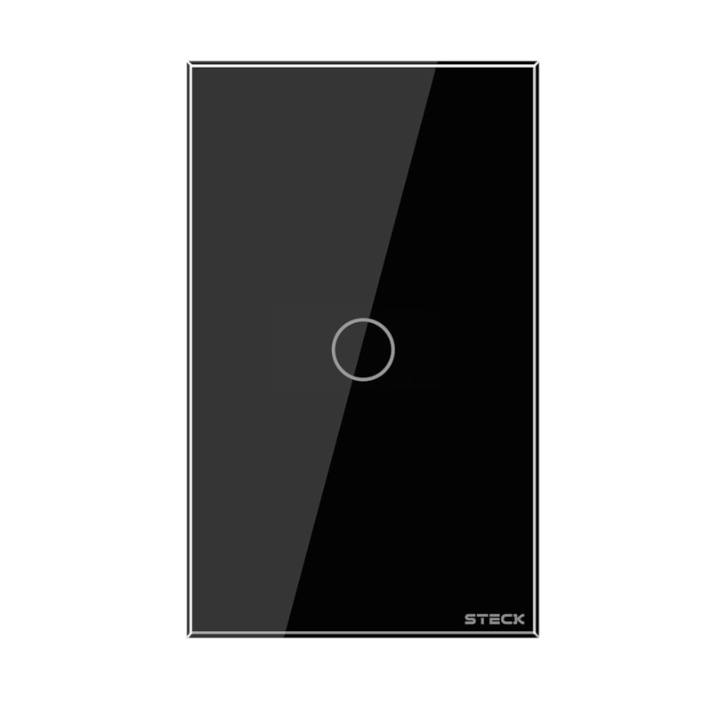 Interruptor Touch 1 Tecla Preto Wi-Fi 4X2 Smart Steck