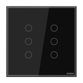 Interruptor Touch 6 Teclas Preto Smart Steck